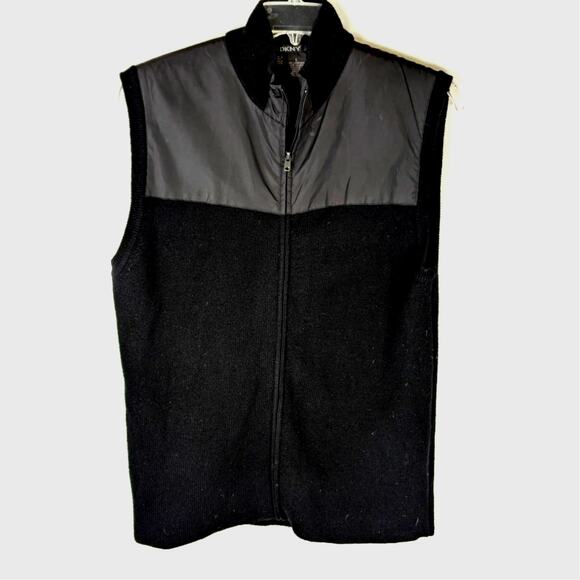 DKNY  vest Unisex 100% lambs wool weather resistant chest or bust 42" length 27" - Picture 1 of 5